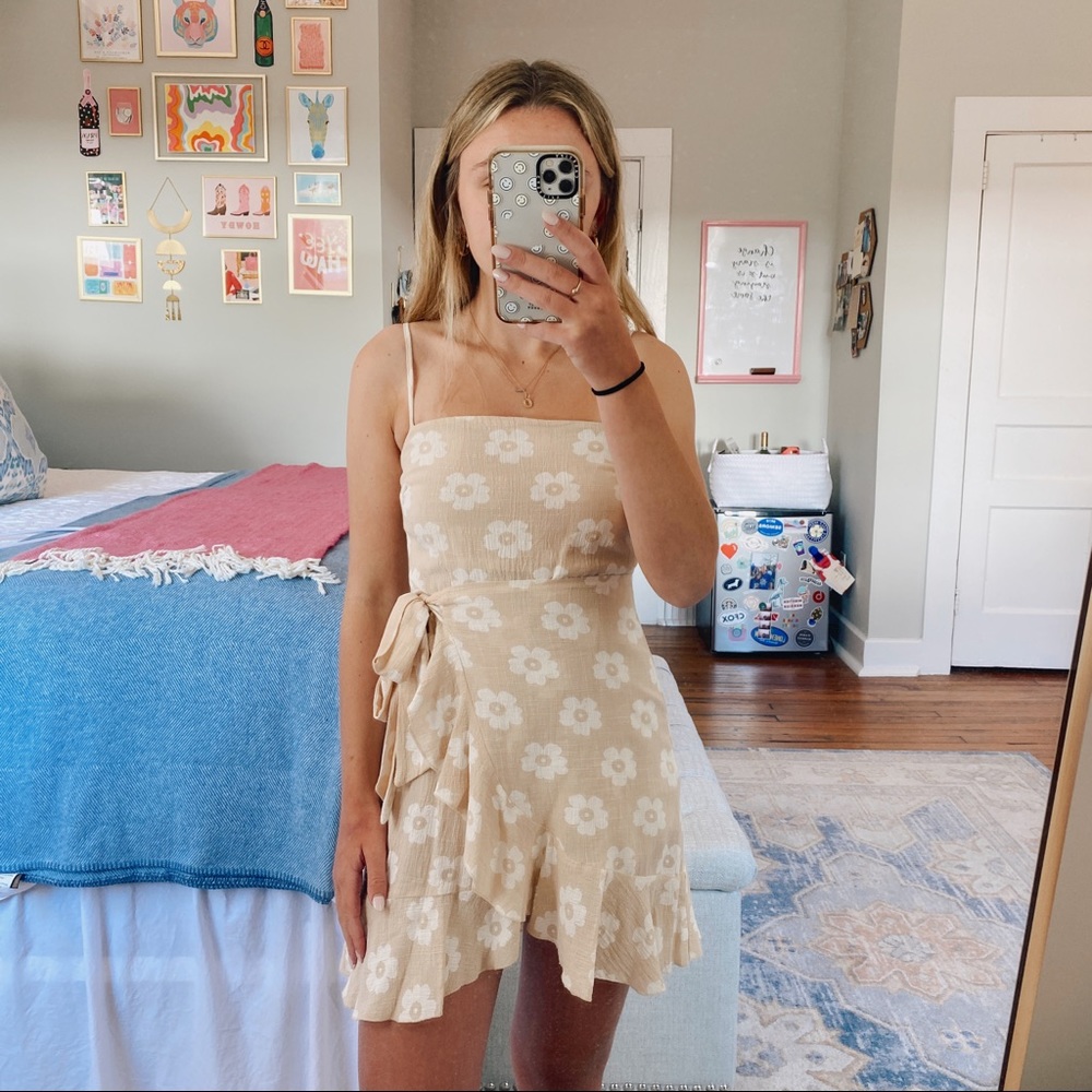 Cream and White Princess Polly Mini Dress